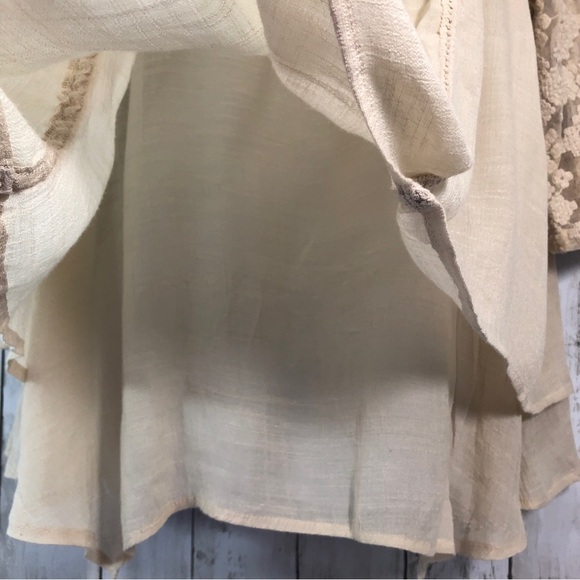 JohnPaulRichards Layered Embroidered Sleeve Blouse Extra Large - Picture 4 of 8